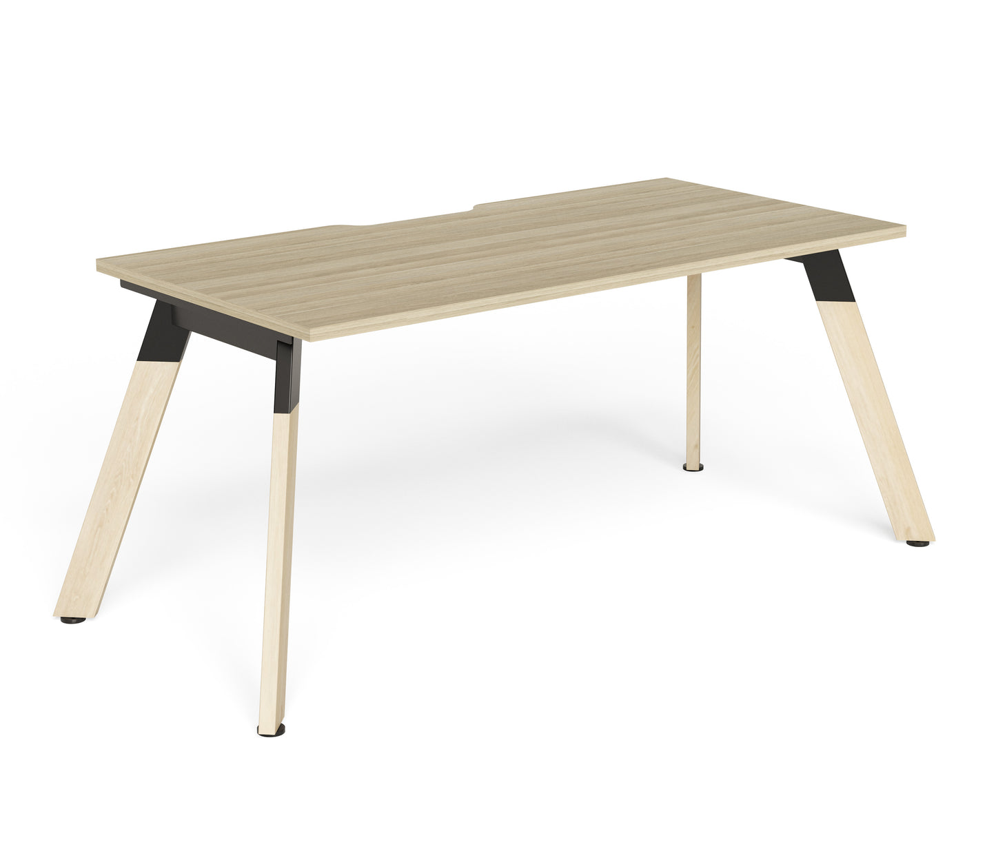 Linear Single Wood Frame Desk