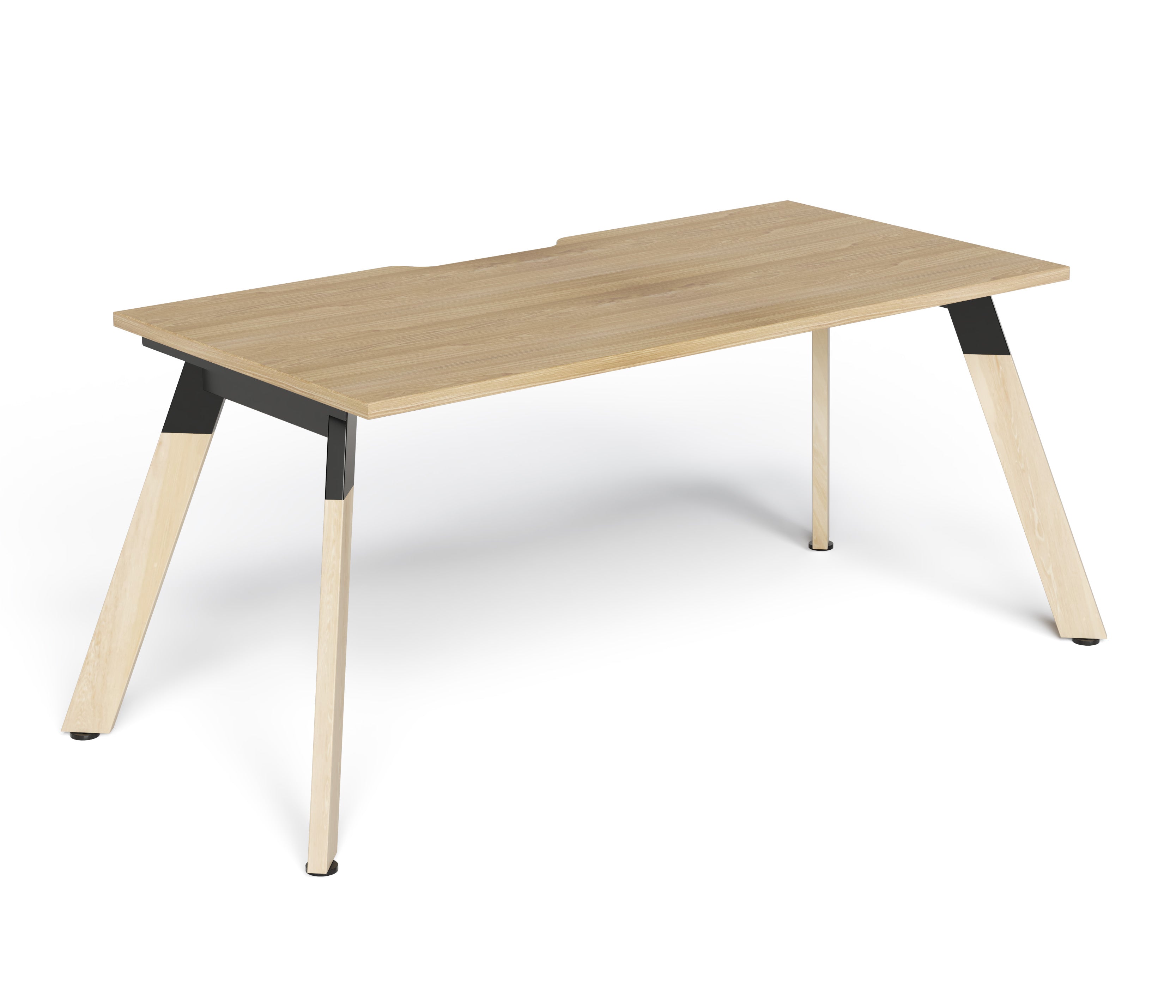 Linear Single Wood Frame Desk