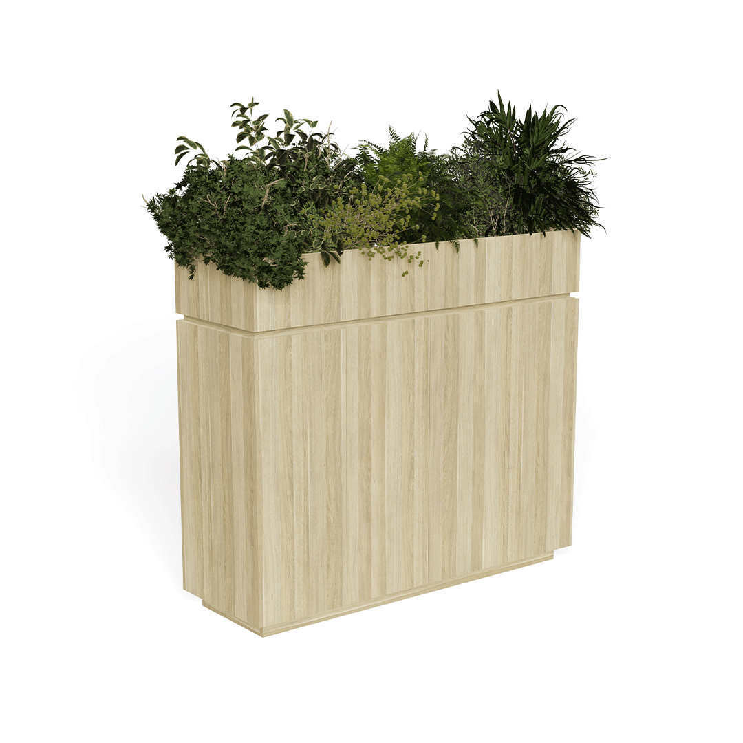 Hinged Door Credenza with Planter Box